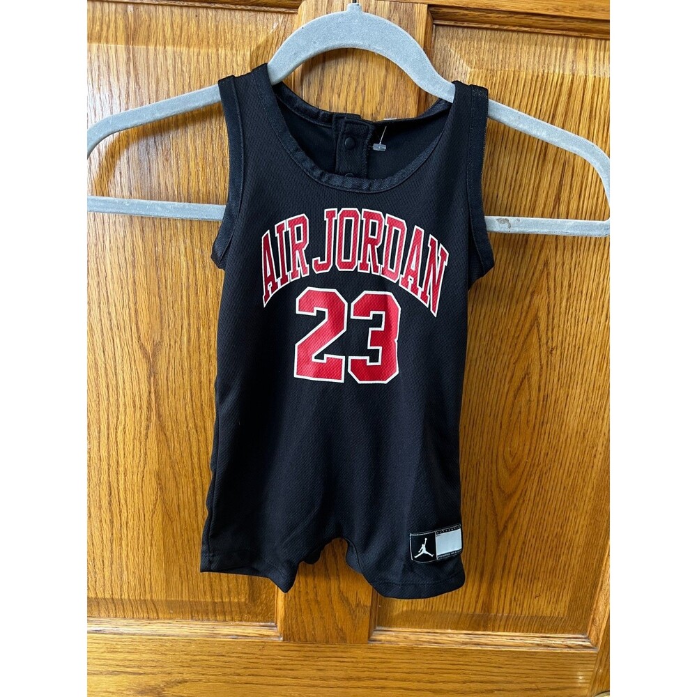Air Jordan Infant One Piece Romper Jersey Black Size 12 Months